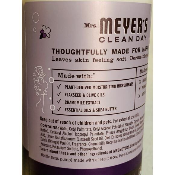 Mrs. Meyer'S Clean Day 2 Body Lotion Aromatherapeutic Lavender scent - 16oz Each - Picture 5 of 5